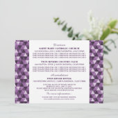 Carte d'information Triangles Géométriques Violets (Debout devant)