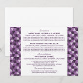 Carte d'information Triangles Géométriques Violets (Devant / Derrière)