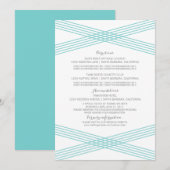 Carte d'information Turquoise Moderne Deco (Devant / Derrière)