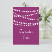 Carte d'information Twinkle Lights (magenta) (Debout devant)
