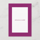 Carte d'information Twinkle Lights (magenta) (Dos)