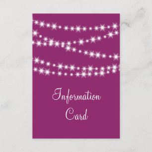 Carte d'information Twinkle Lights (magenta)