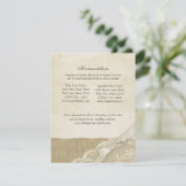 Carte d'information vintage Lace et Burlap (Debout devant)