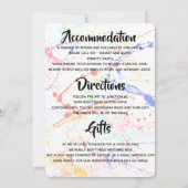 Carte d'informations complémentaires éclaboussée (Dos)