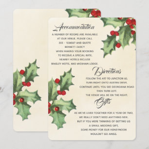 Carte d'informations complémentaires Vintage Holly