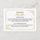 Carte d'informations de mariage (Devant)