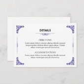 Carte d'informations de mariage (Devant / Derrière)