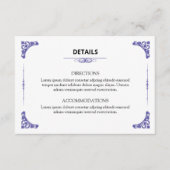 Carte d'informations de mariage (Devant)