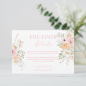 Carte d'informations sur le Baby shower Millie Flo (Debout devant)