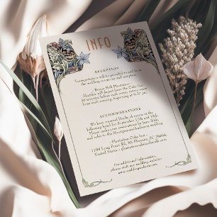 Carte d'informations sur le Mariage Art nouveau vi