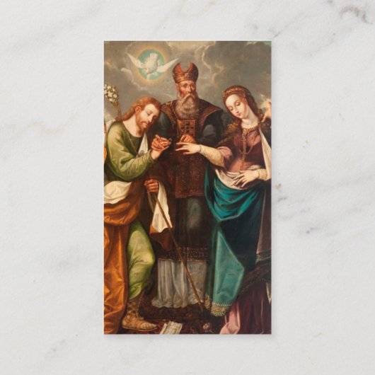 Carte d'informations sur le Mariage catholique vin (Dos)