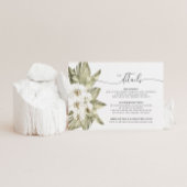 Carte d'informations sur le Mariage de l'orchidée 