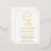 Carte d'informations sur le Mariage de Monogramme  (Recto/Verso)