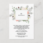 carte d'informations sur le mariage floral boho (Devant)
