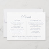 Carte d'informations sur le Mariage Floral Dusty B (Devant)