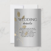 Carte d'informations sur le Mariage floral Silver (Devant)