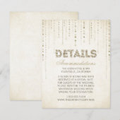 Carte d'informations sur le Mariage Gold Parties s (Devant / Derrière)