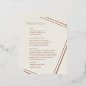 Carte d'informations sur le Mariage moderne Real F (Recto/Verso)