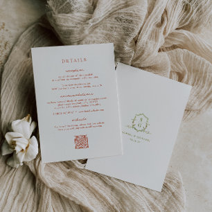 Carte d'informations sur le Mariage Verona Sunset