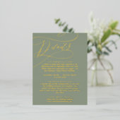 Carte d'informations sur les gants romantiques Gre (Debout devant)