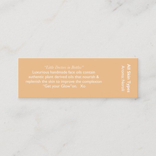 Carte d'ingrédient de Neroli (Devant)