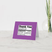 Carte d'ingrédients de Merci violet (Devant)