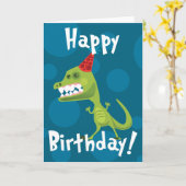 Carte Dino Birthday (Fleur jaune)