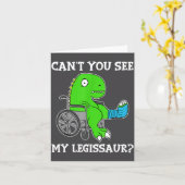 Carte Dino Funny Get Well Broken Leg Gift Dinosaur With (Fleur jaune)