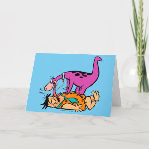 Carte Dino Licking Fred Flintstone