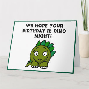 Carte Dino Might Birthday, Caricature pour enfants de St