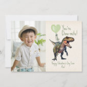 Carte Dino-mite Green Dinosaur Classe Valentine Photo (Devant)