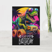 Carte Dino Monster Truck Joyeux Anniversaire (Devant)