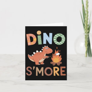 Carte Dino S'more Dinosaur Trex Camping Smores Kawaii S'