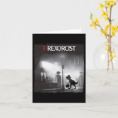 Carte Dino T-Rex Horreur Parodie Dinosaure Halloween Rét (Fleur jaune)