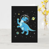 Carte Dinos Rhabdodon Bleu Dans L'Espace (Fleur jaune)