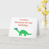 Carte Dinosaur Anniversaire (Fleur jaune)