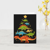 Carte Dinosaur Christmas Tree Dino Trex Dinosaur Lover C (Fleur jaune)