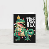 Carte Dinosaur Christmas Tree Rex Pajamas Men Boys Xmas (Devant)