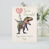 Carte Dinosaur Dino-mite Classroom Valentine Photo (Debout devant)