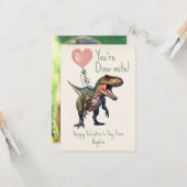 Carte Dinosaur Dino-mite Classroom Valentine Photo (Devant/Arrière en situation)