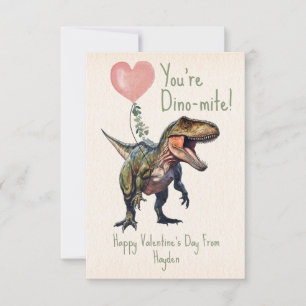 Carte Dinosaur Dino-mite Classroom Valentine Photo