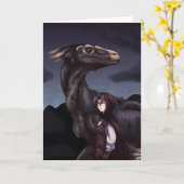 Carte Dinosaur du Jour de la Pluie (Fleur jaune)