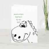 Carte Dinosaur Joyeux Anniversaire (Dos)