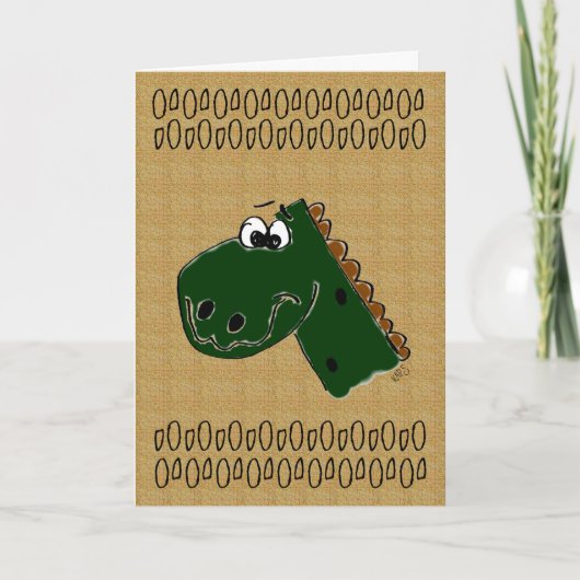 Carte Dinosaur Joyeux Anniversaire (Devant)
