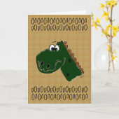 Carte Dinosaur Joyeux Anniversaire (Fleur jaune)