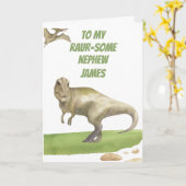 Carte Dinosaur Nephew Birthday Card (Fleur jaune)