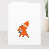 Carte Dinosaur Noël fête Jaune (Dos)