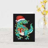 Carte Dinosaur Père Noël pour garçons Filles Arbre de No (Fleur jaune)