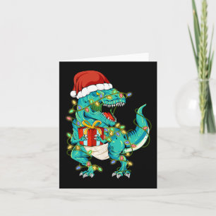 Carte Dinosaur Père Noël pour garçons Filles Arbre de No