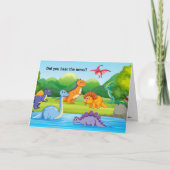 Carte Dinosaur Personnaliser Anniversaire Nom et âge du (Devant)